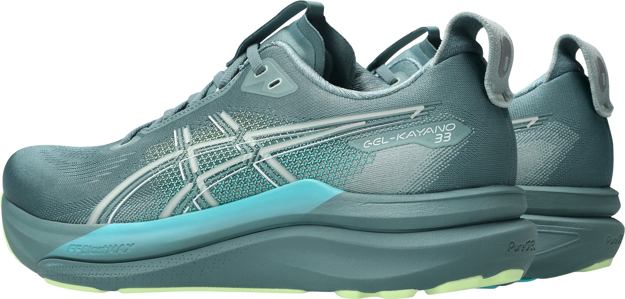 Asics Gel Kayano 33 Mens Running Shoes - Green