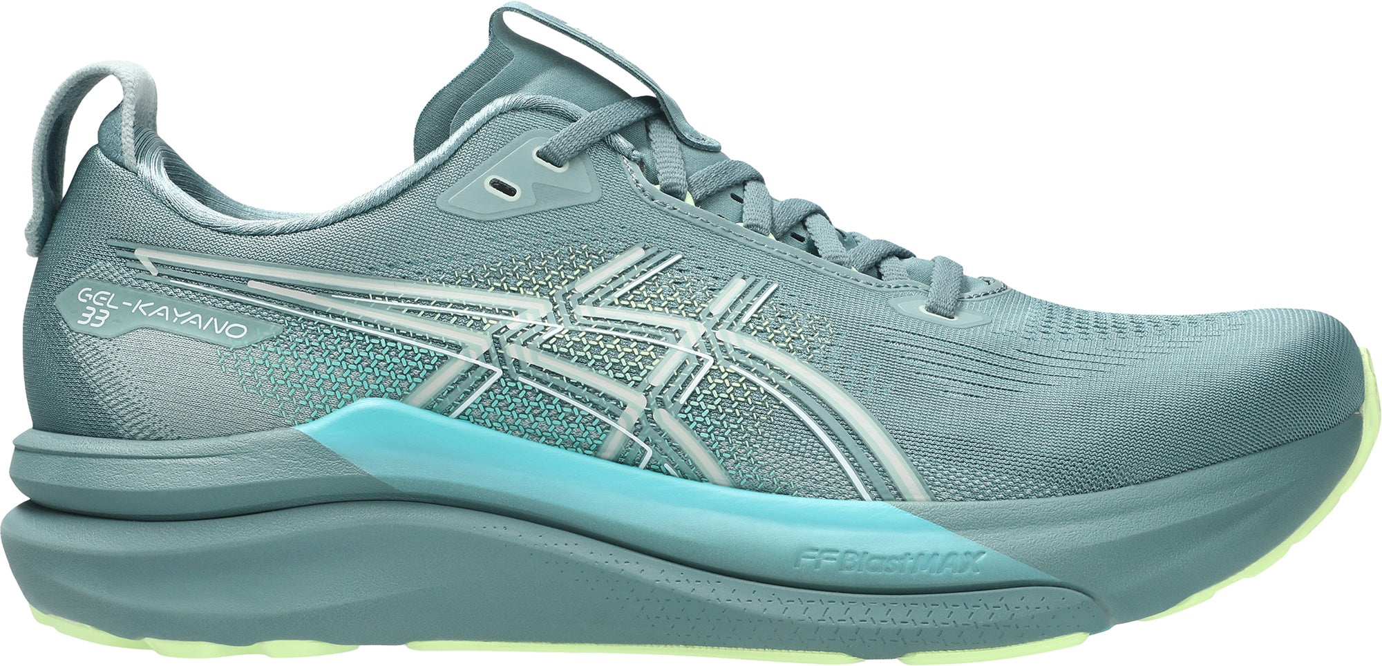 Asics Gel Kayano 33 Mens Running Shoes - Green