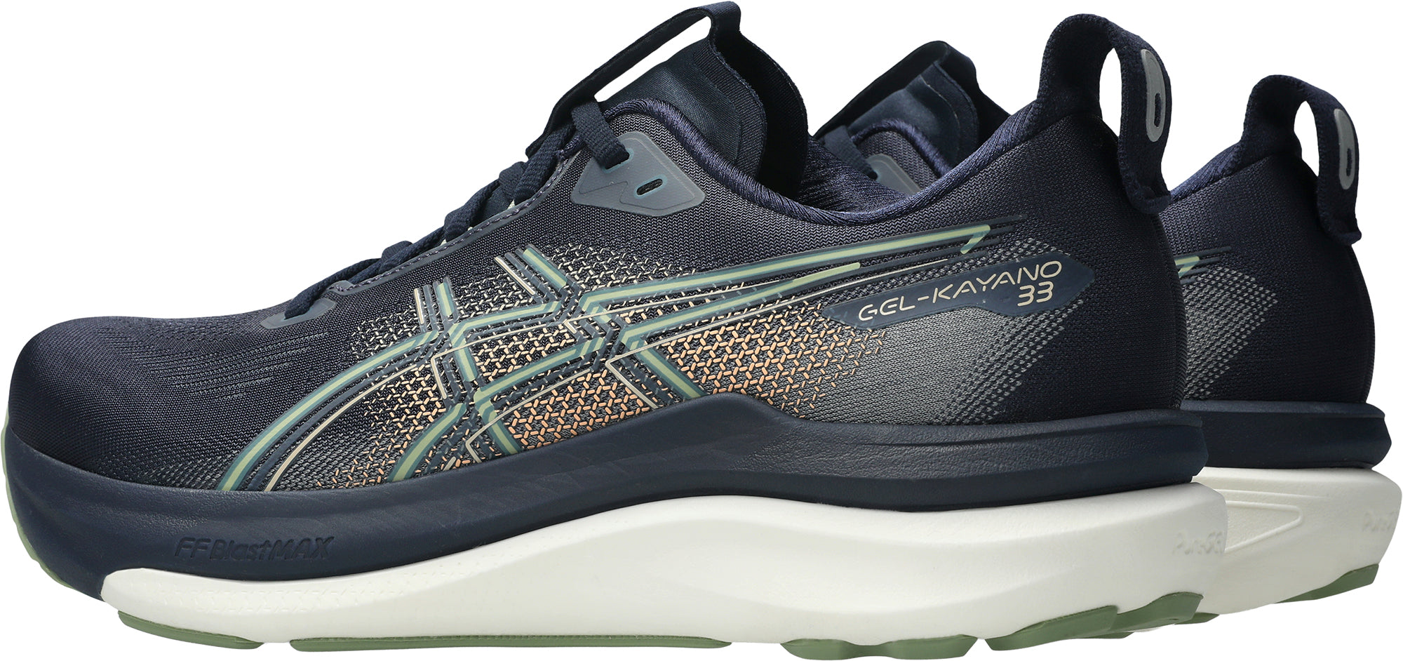 Asics Gel Kayano 33 WIDE FIT (2E) Mens Running Shoes - Blue