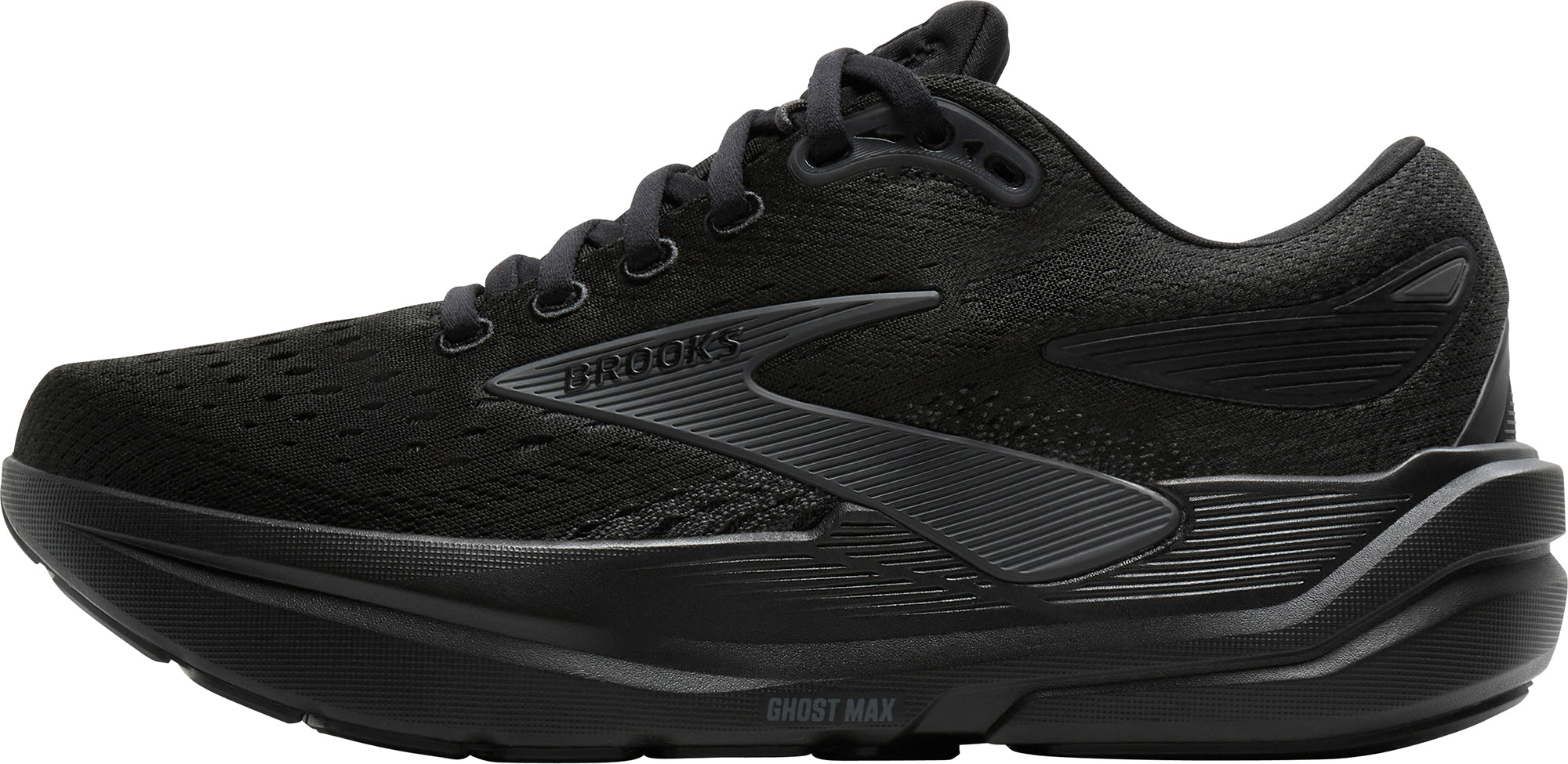 Brooks Ghost Max 3 WIDE FIT (4E) Mens Running Shoes - Black