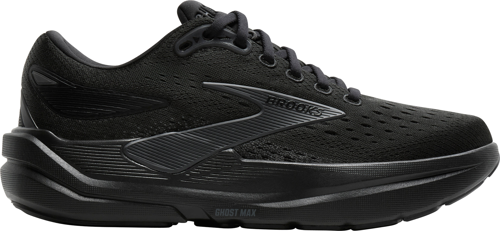 Brooks Ghost Max 3 WIDE FIT (4E) Mens Running Shoes - Black
