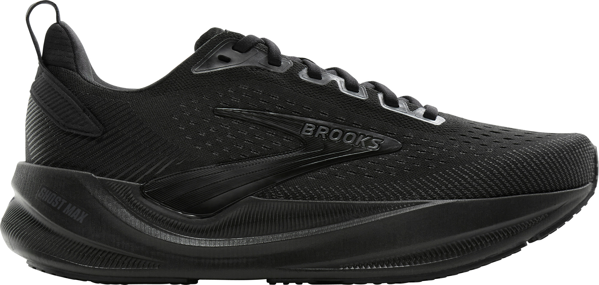Brooks Ghost Max 4 WIDE FIT Mens Running Shoes - Black