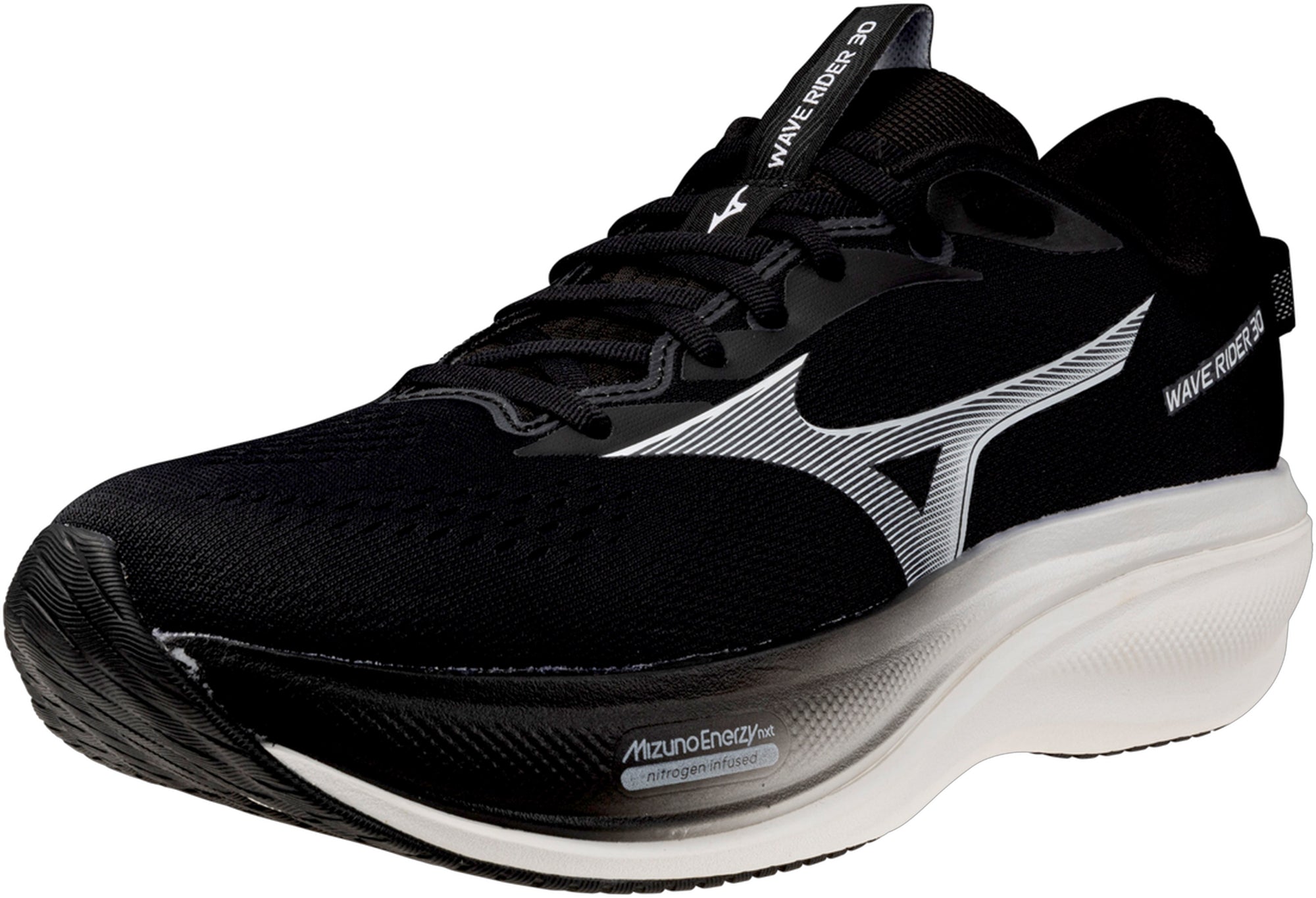 Mizuno Wave Rider 30 Mens Running Shoes - Black