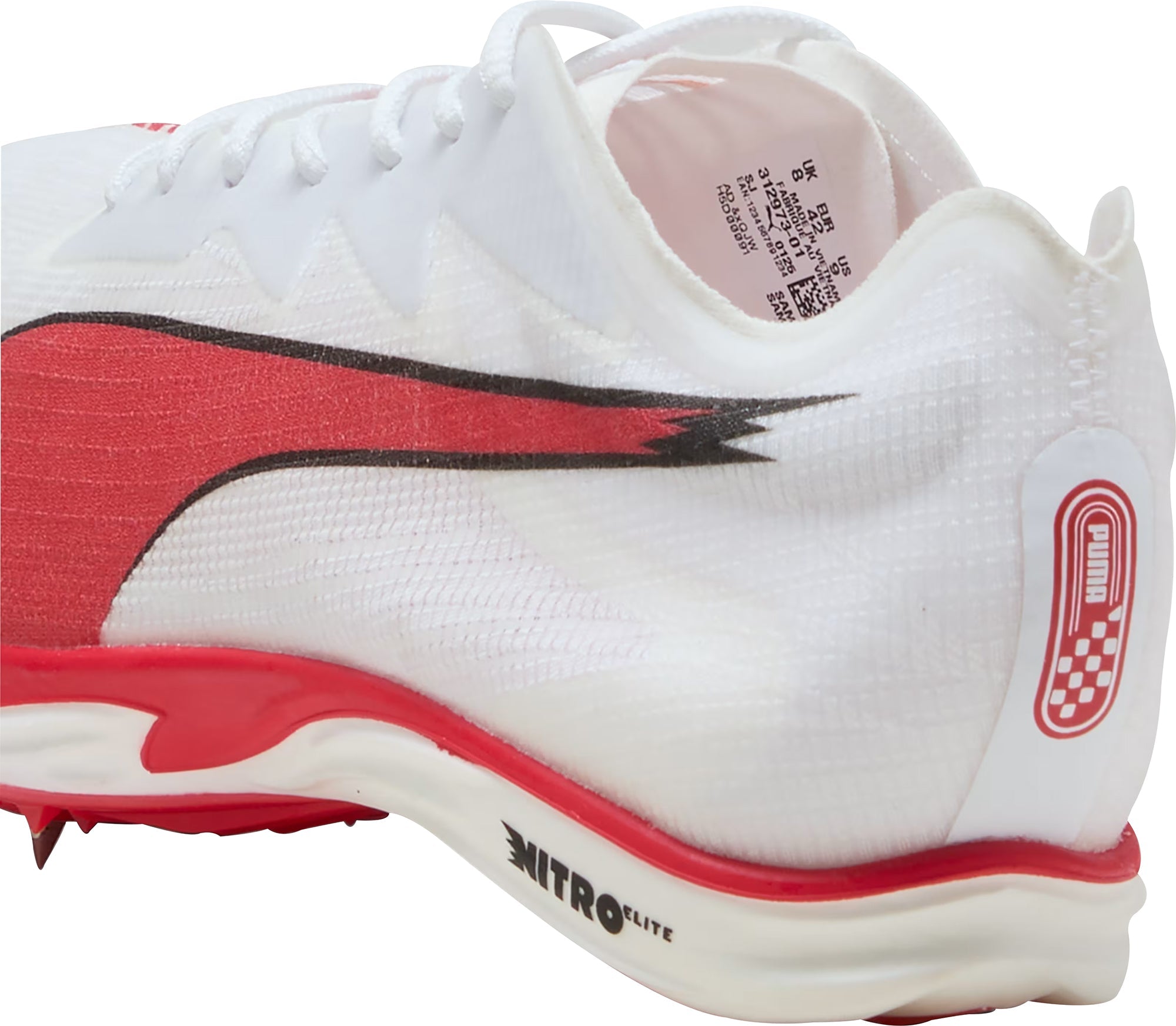 Puma Mid Distance Nitro Elite 3 Running Spikes - White