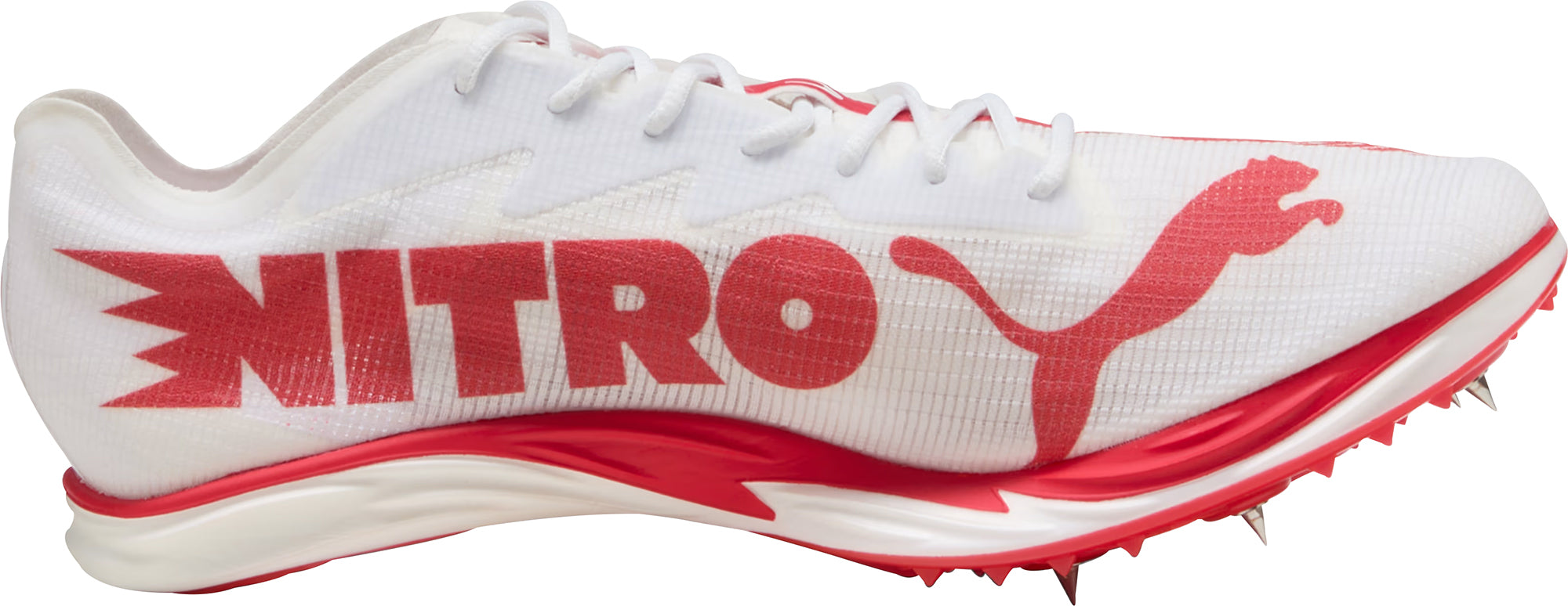 Puma Mid Distance Nitro Elite 3 Running Spikes - White