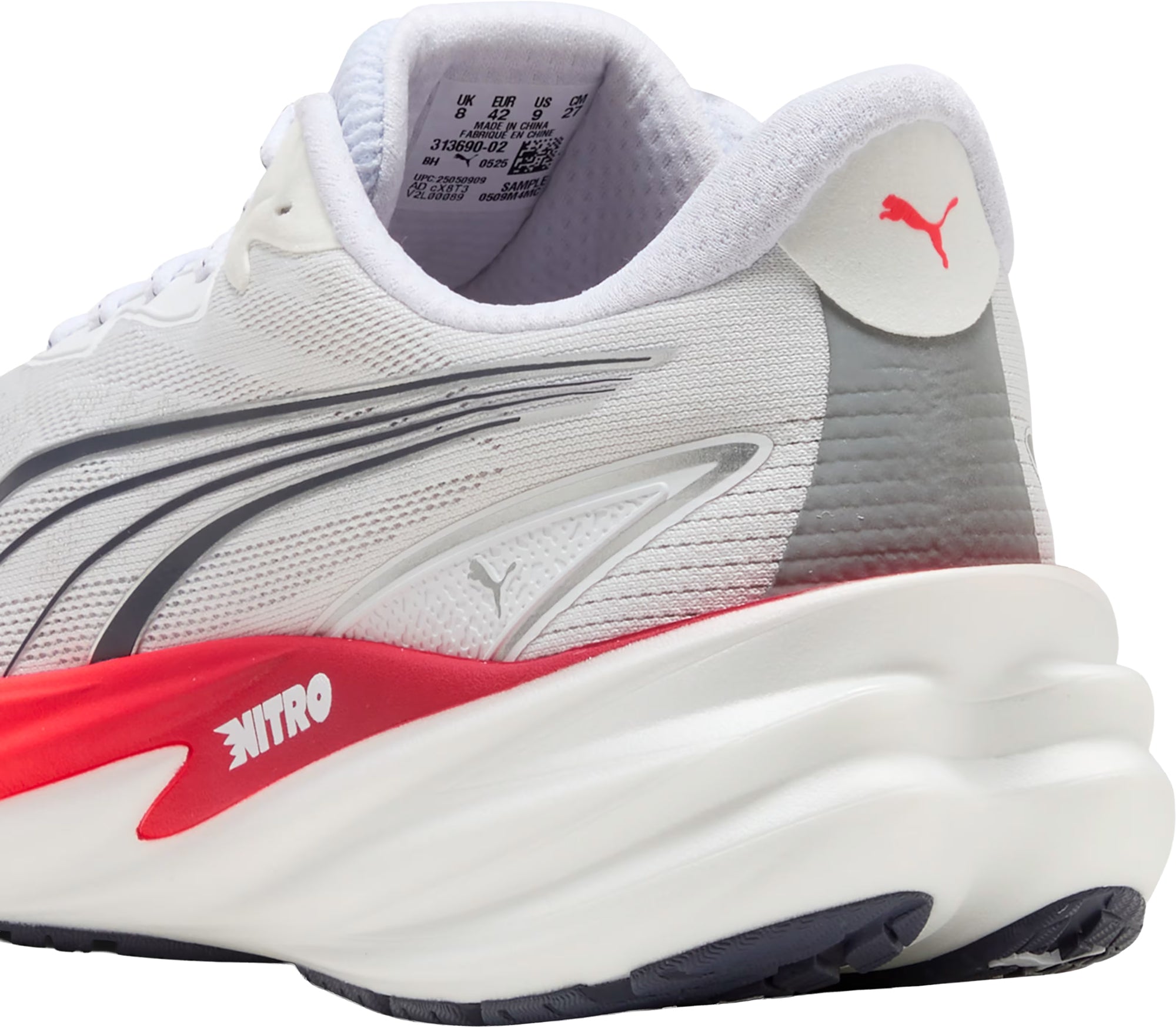 Puma Velocity Nitro 5 WIDE FIT Mens Running Shoes - White