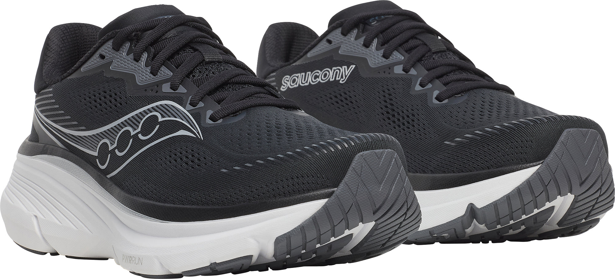 Saucony Guide 19 WIDE FIT Mens Running Shoes - Black