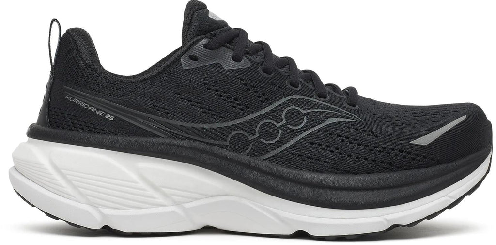 Saucony Hurricane 25 WIDE FIT Mens Running Shoes - Black