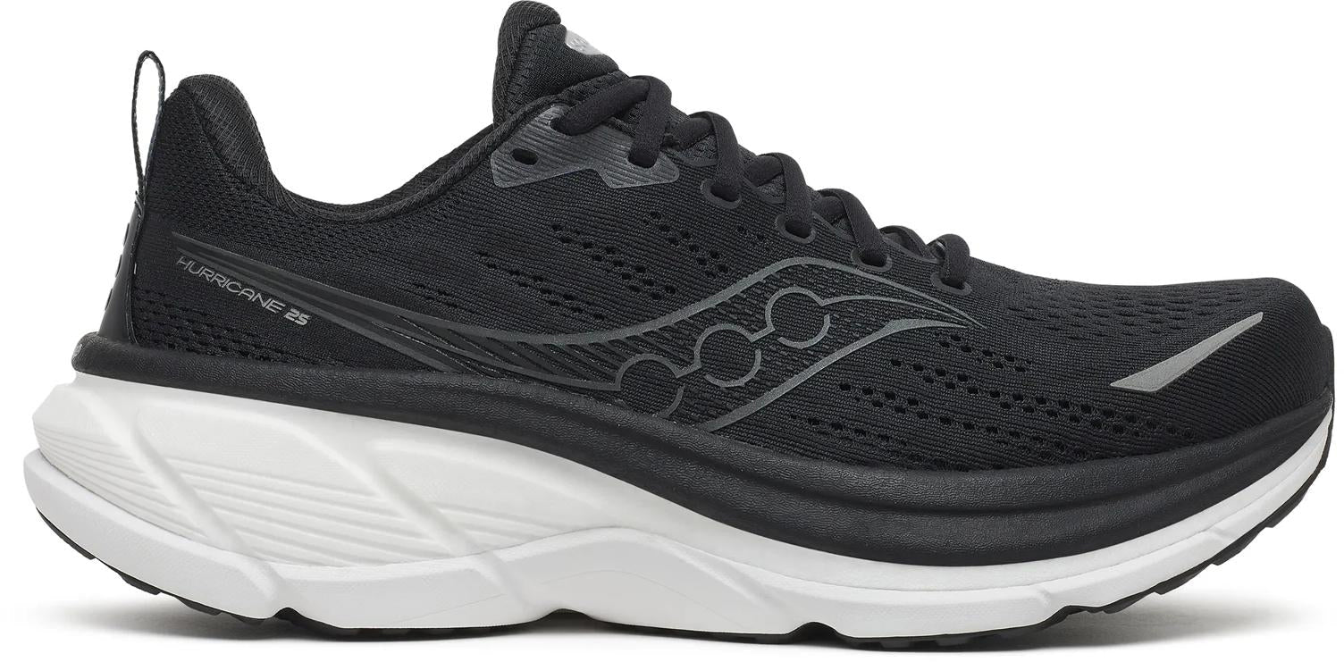 Saucony Hurricane 25 WIDE FIT Mens Running Shoes - Black