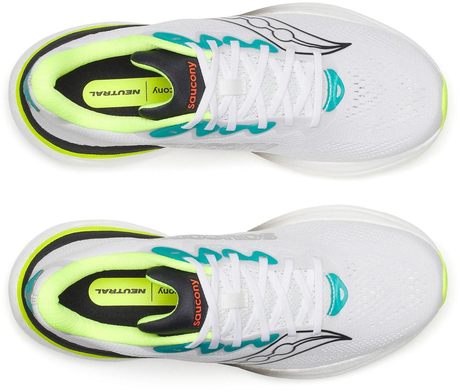 Saucony Ride 19 Mens Running Shoes - White