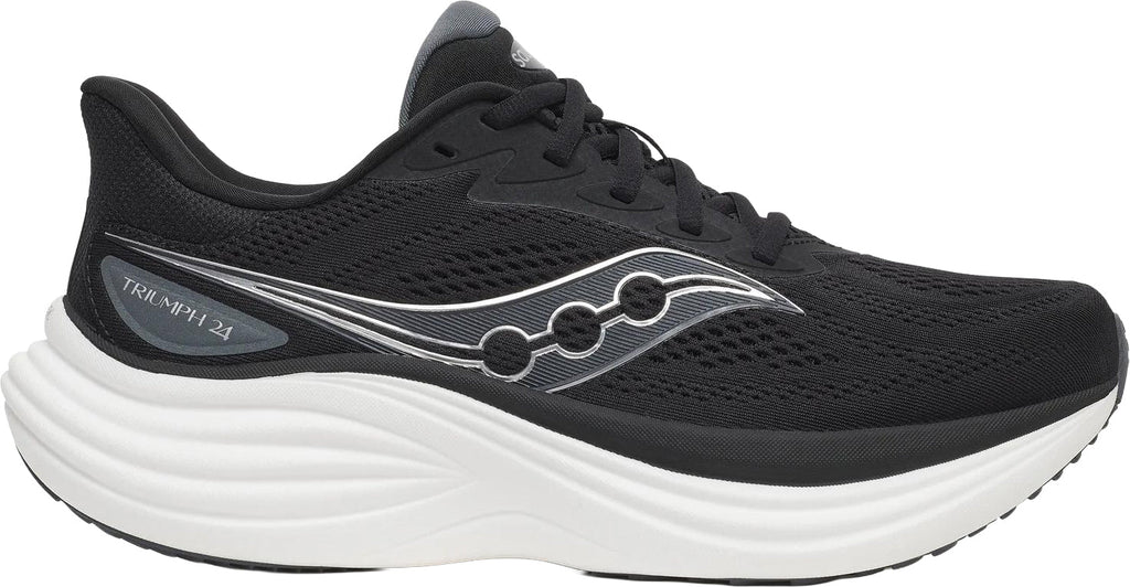 Saucony Triumph 24 WIDE FIT Mens Running Shoes - Black