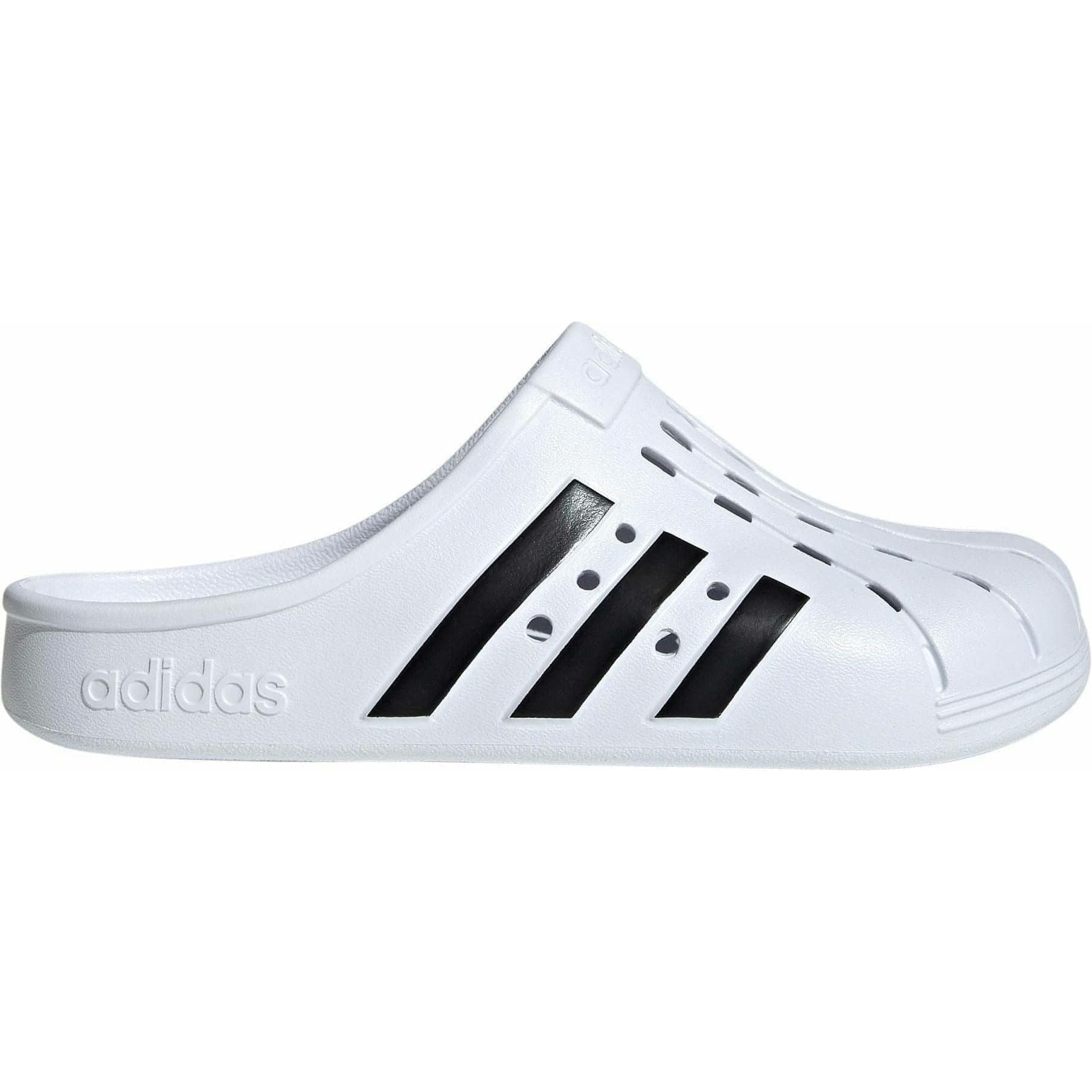 adidas Adilette Clog Sliders - White